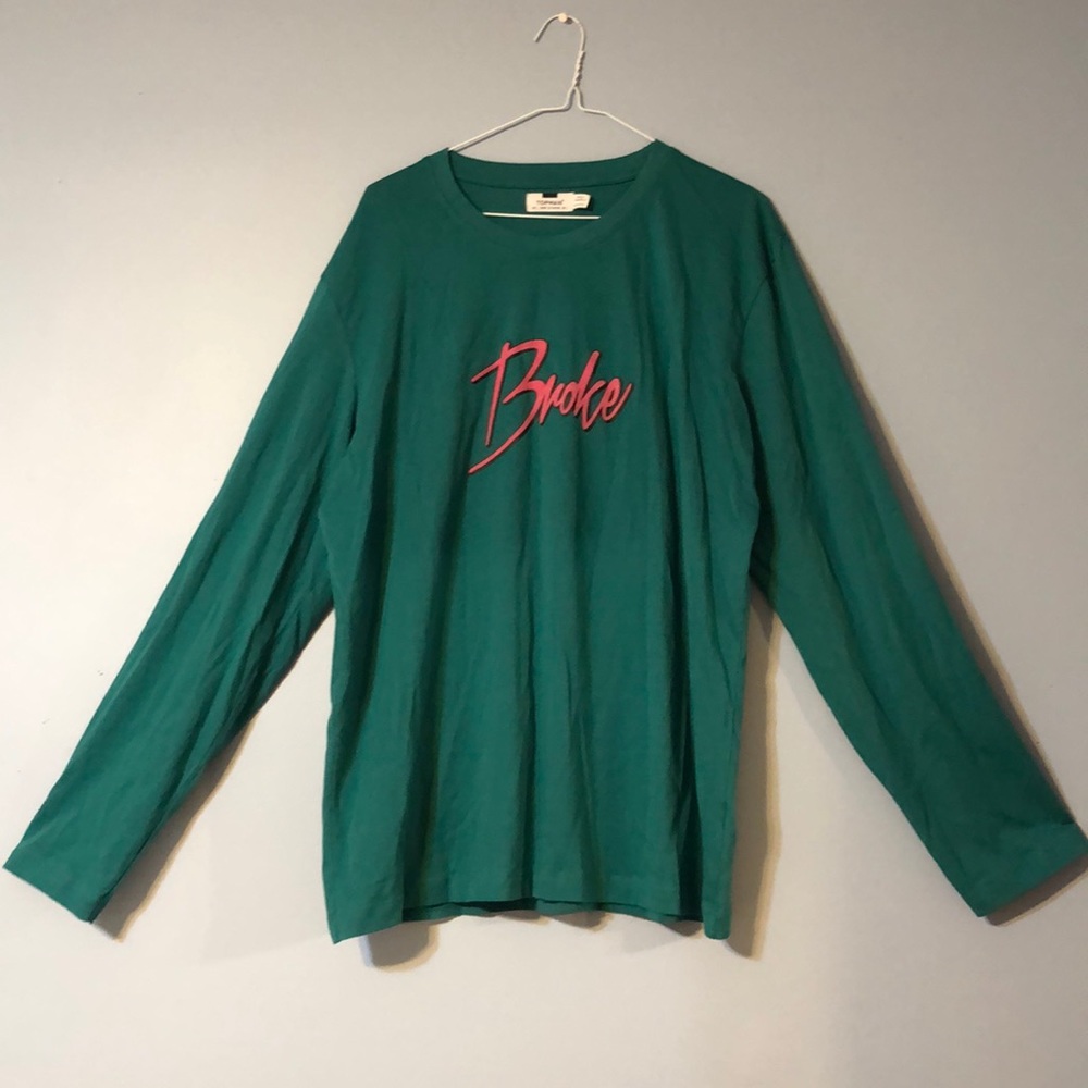 TOPMAN GRAPHIC LONG SLEEVE TEE